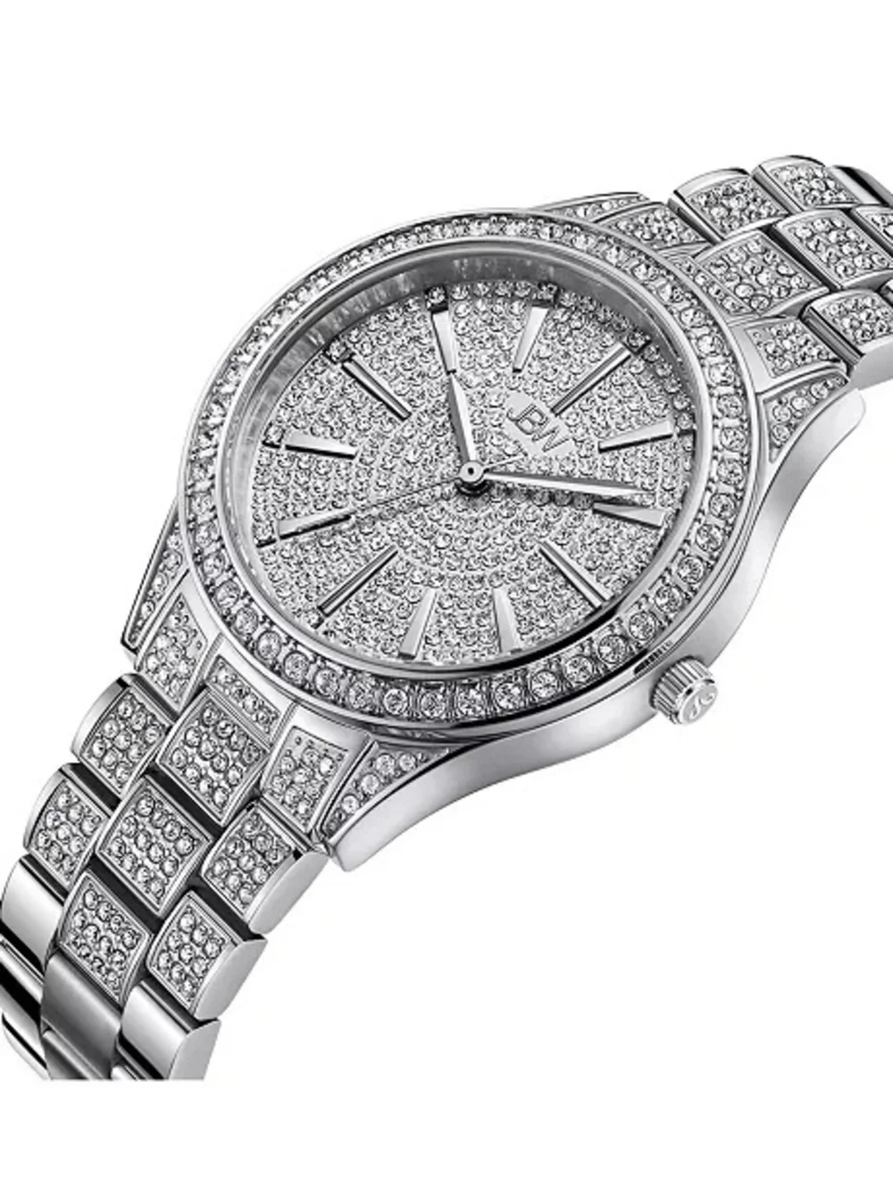 JBW Women's Cristal Diamond (1/8 ct. t.w.) Watch in Stainless Steel Watch 38mm